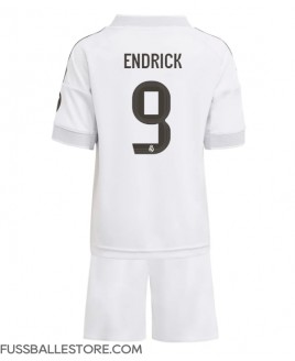 Günstige Real Madrid Endrick #9 Heimtrikotsatz Kinder 2025-26 Kurzarm (+ Kurze Hosen)